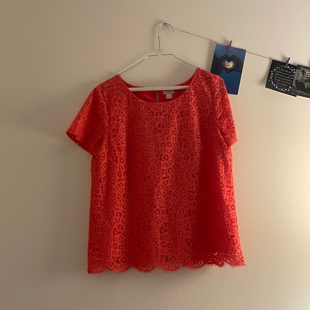 Pink t shirt j crew size 6